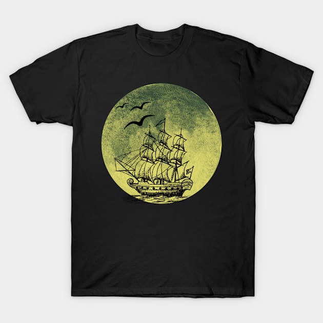 Night at sea T-Shirt by Apparels2022